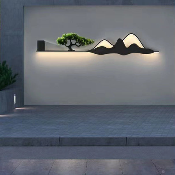 Mountain Tree Acrylic Silicone Outdoor Light