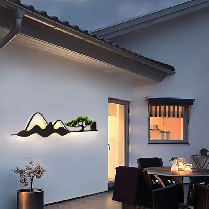 Mountain Tree Acrylic Silicone Outdoor Light