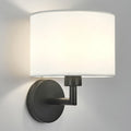 Cylinder Round Fabric Iron Wall Lamp