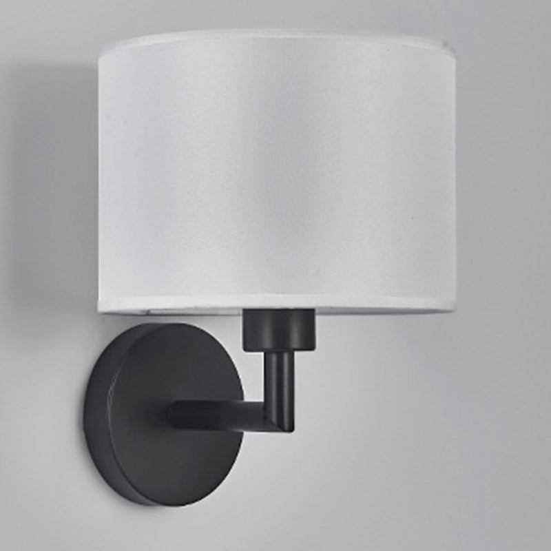 Cylinder Round Fabric Iron Wall Lamp