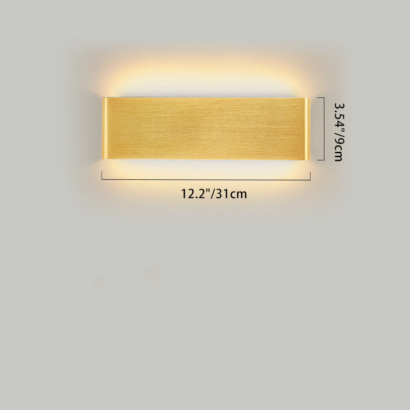 Rectangle Acrylic Aluminum Living Wall Lamp