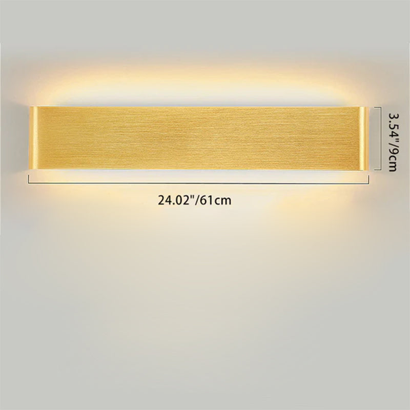 Rectangle Acrylic Aluminum Living Wall Lamp