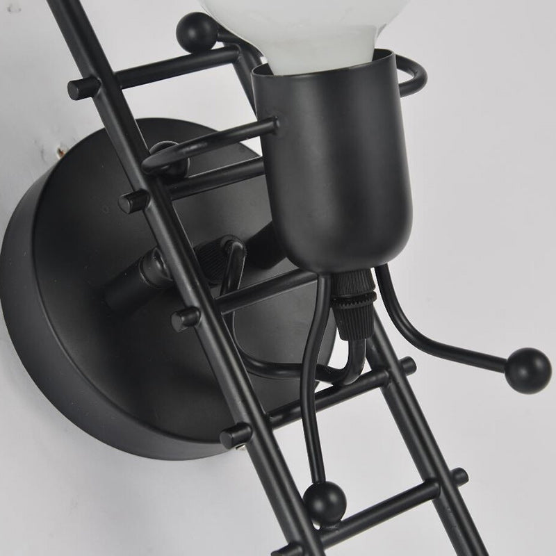 Villain Climbing Ladder Round Wall Lamp