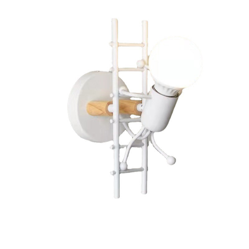 Villain Climbing Ladder Round Wall Lamp
