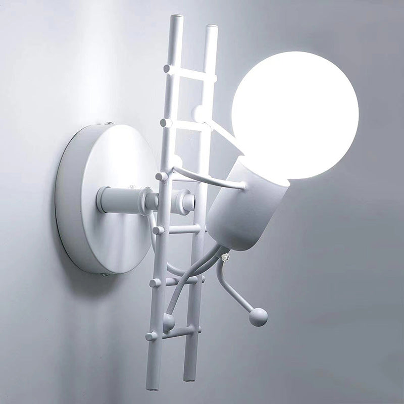 Villain Climbing Ladder Round Wall Lamp