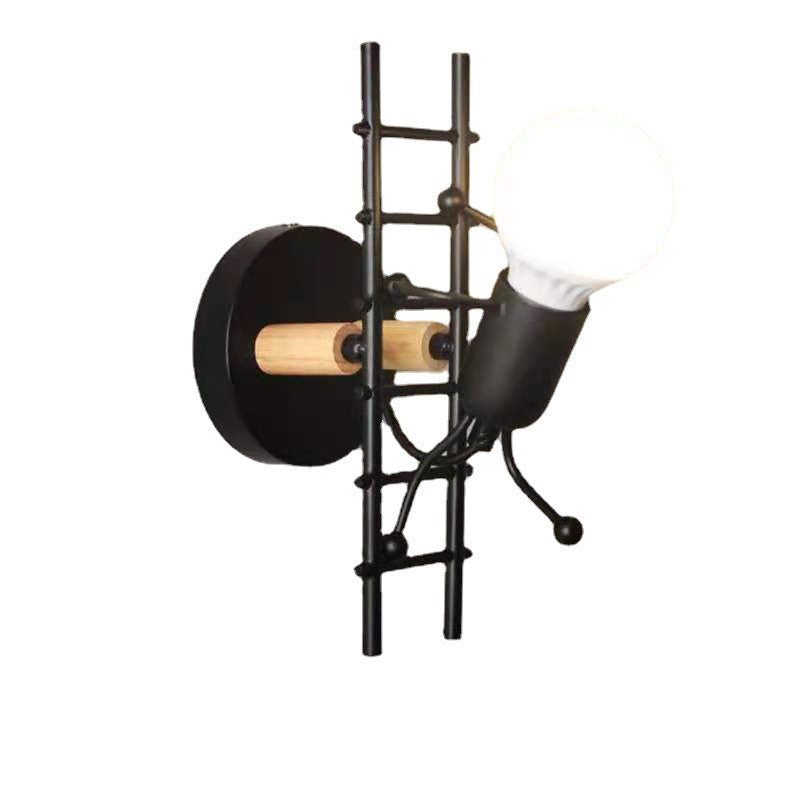 Villain Climbing Ladder Round Wall Lamp