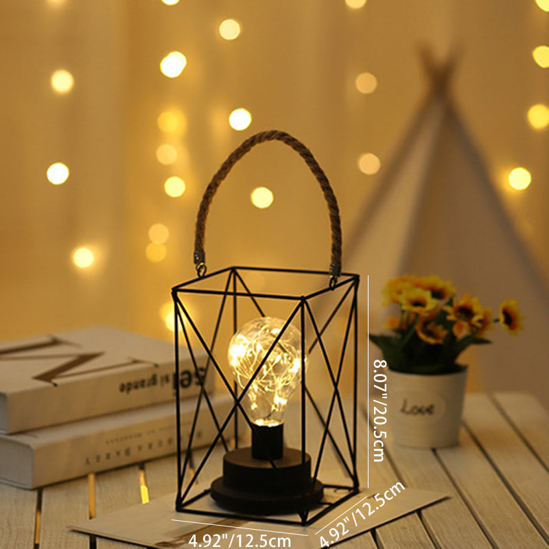 Vertical Strip Square Round Table Lamp