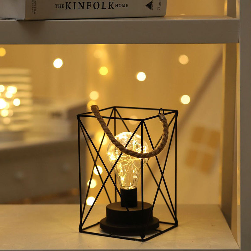 Vertical Strip Square Round Table Lamp