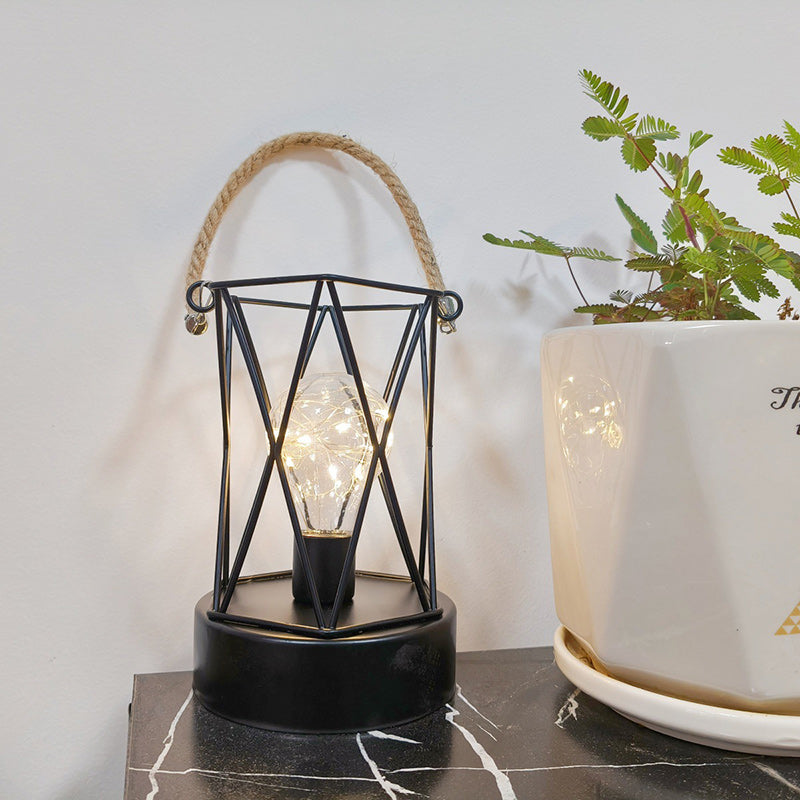 Vertical Strip Square Round Table Lamp