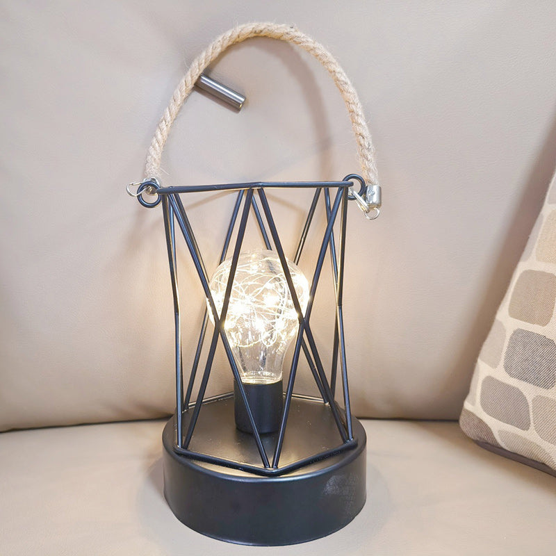 Vertical Strip Square Round Table Lamp