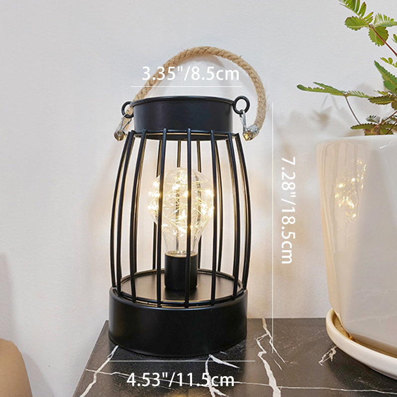 Vertical Strip Square Round Table Lamp
