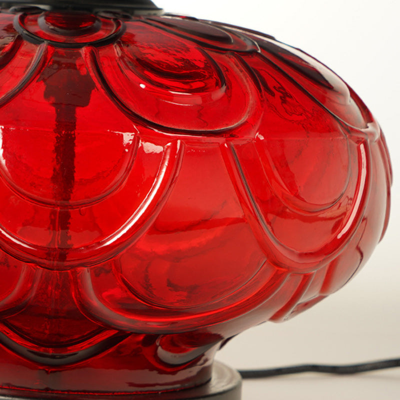 Round Rose Curve Fabric Table Lamp