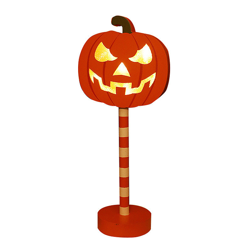 Pumpkin Wood Living Room Table Lamp