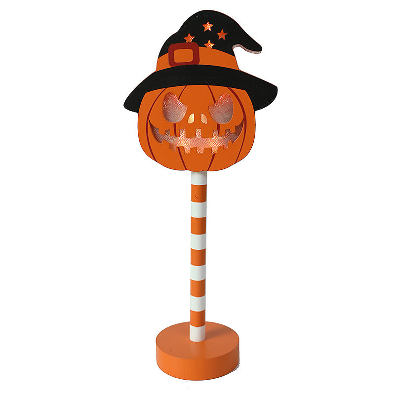 Pumpkin Wood Living Room Table Lamp