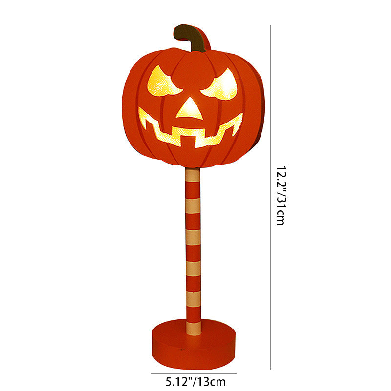 Pumpkin Wood Living Room Table Lamp