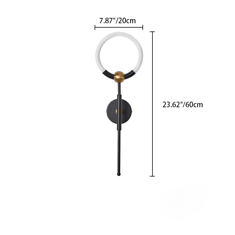 Round Bar Acrylic Iron Wall Lamp