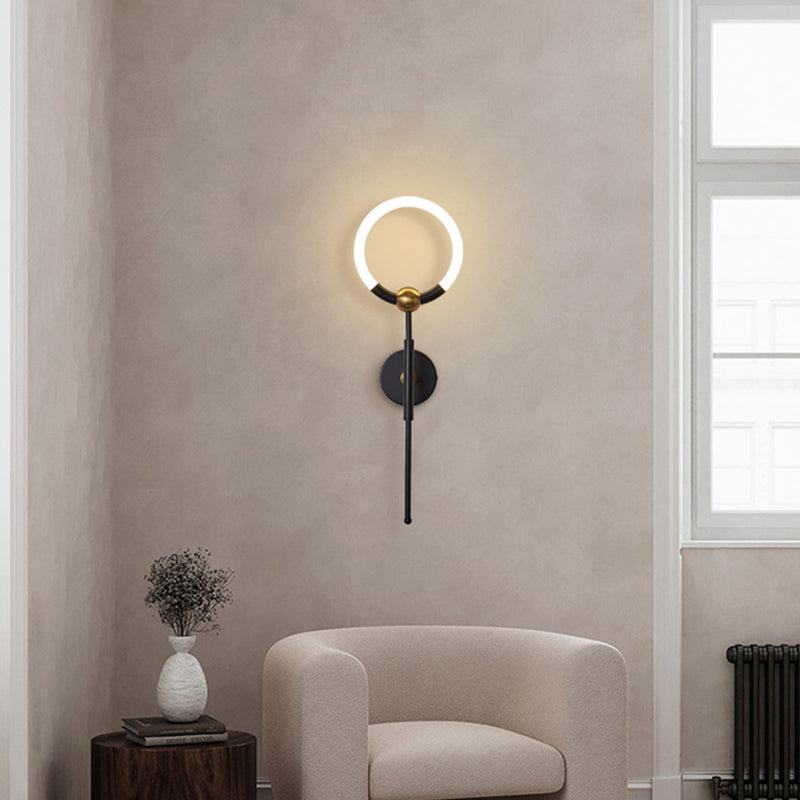 Round Bar Acrylic Iron Wall Lamp