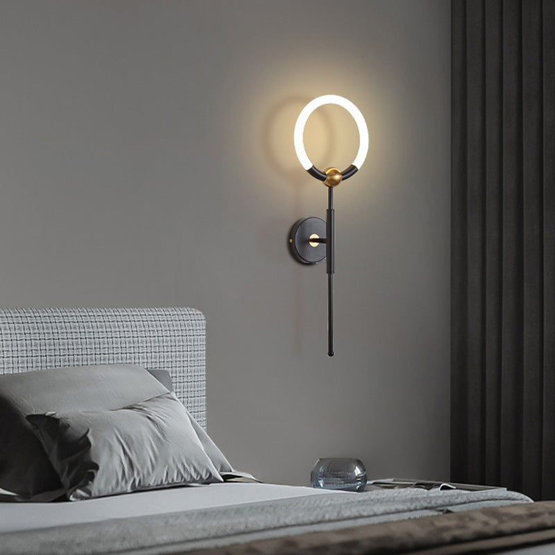 Round Bar Acrylic Iron Wall Lamp