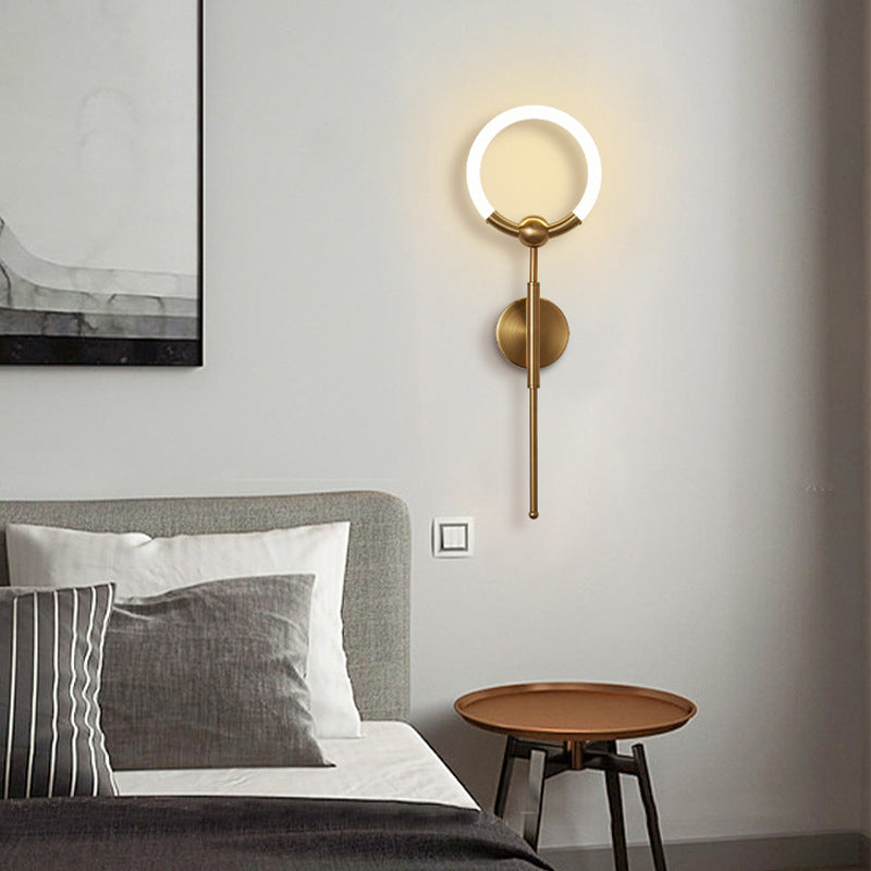 Round Bar Acrylic Iron Wall Lamp