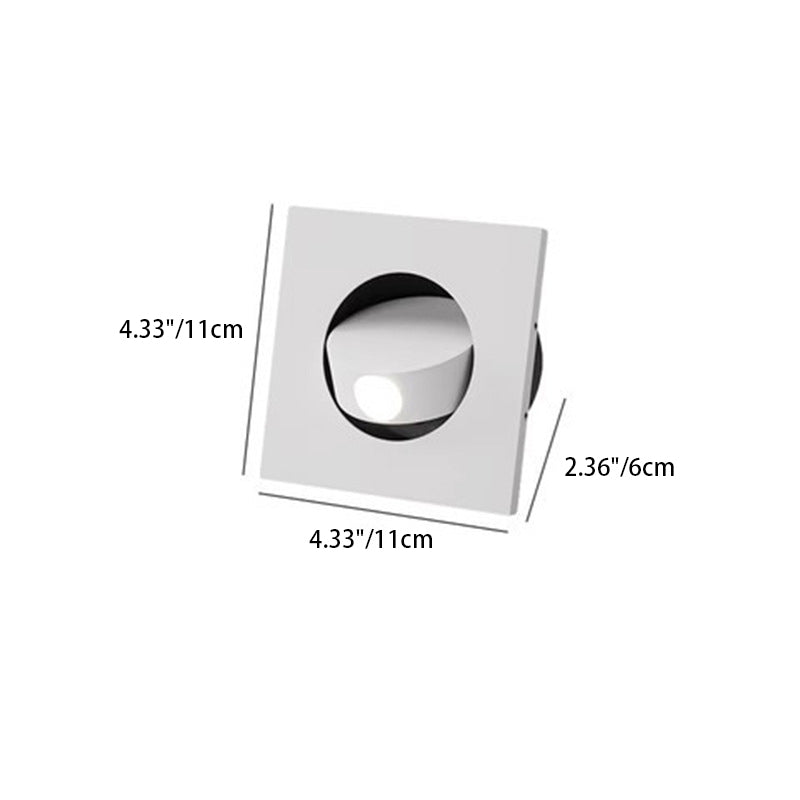 Round Square Aluminum Living Wall Lamp