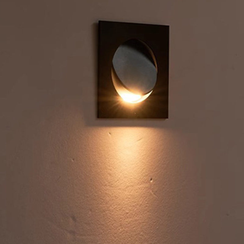 Round Square Aluminum Living Wall Lamp