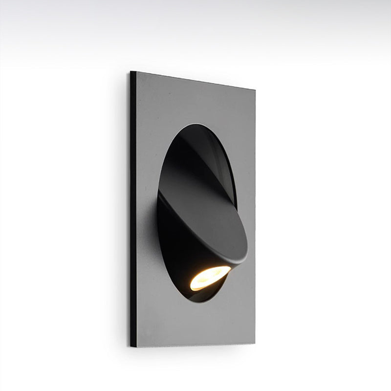 Round Square Aluminum Living Wall Lamp