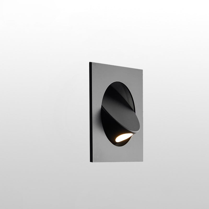 Round Square Aluminum Living Wall Lamp