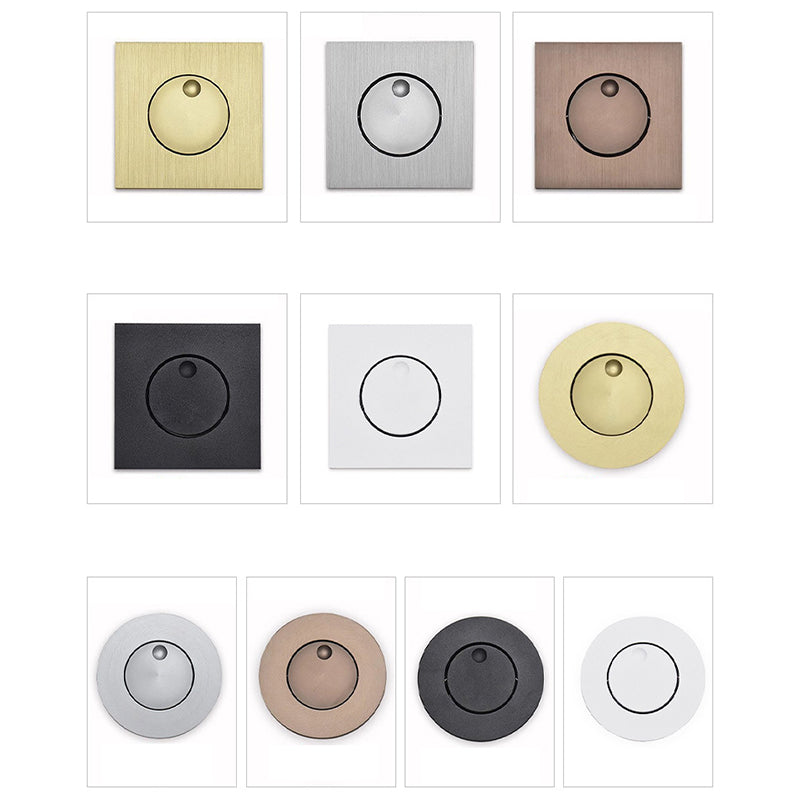 Round Square Aluminum Living Wall Lamp