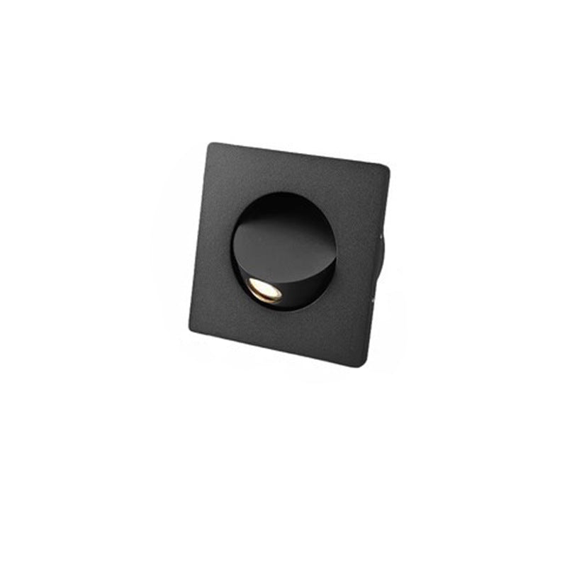 Round Square Aluminum Living Wall Lamp