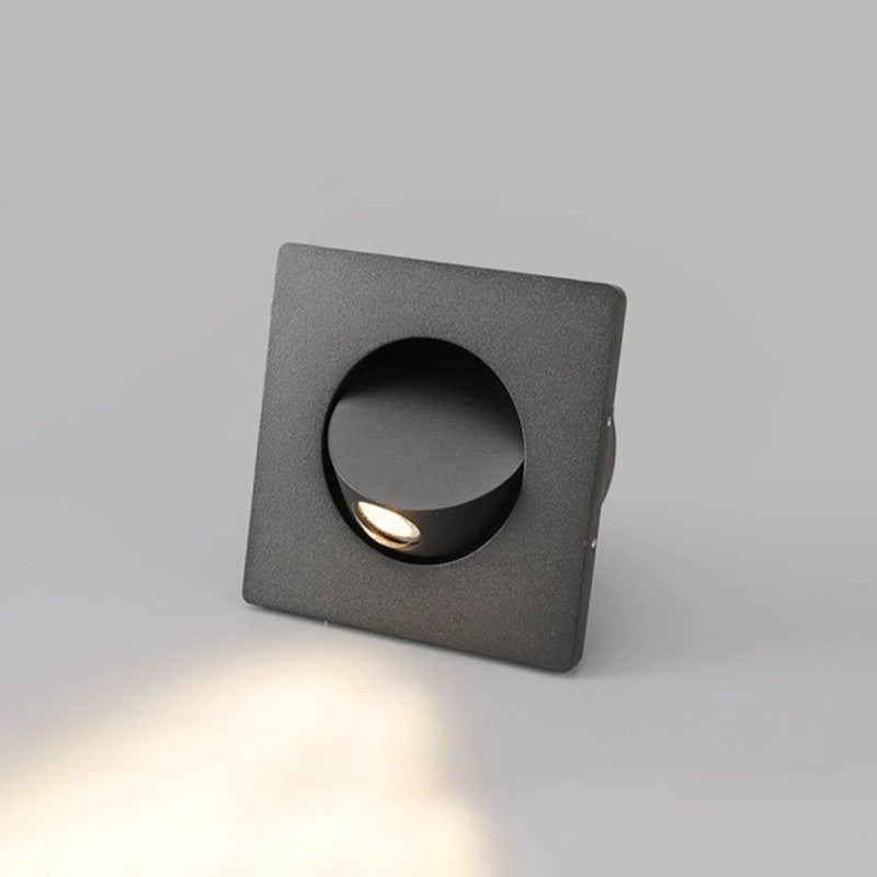 Round Square Aluminum Living Wall Lamp