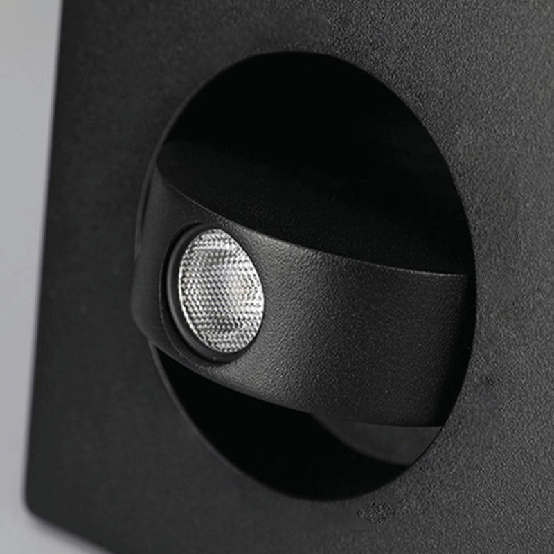 Round Square Aluminum Living Wall Lamp
