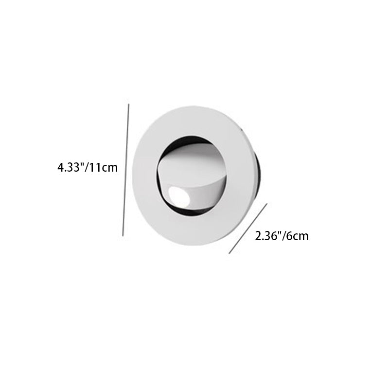 Round Square Aluminum Living Wall Lamp
