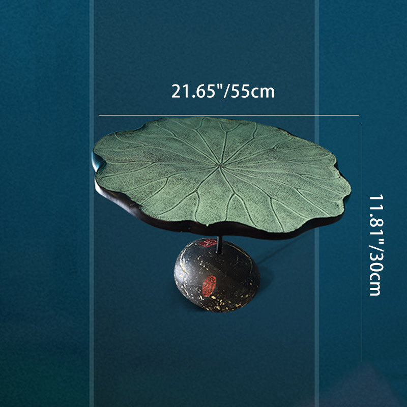 Round Lotus Flower Resin Floor Lamp