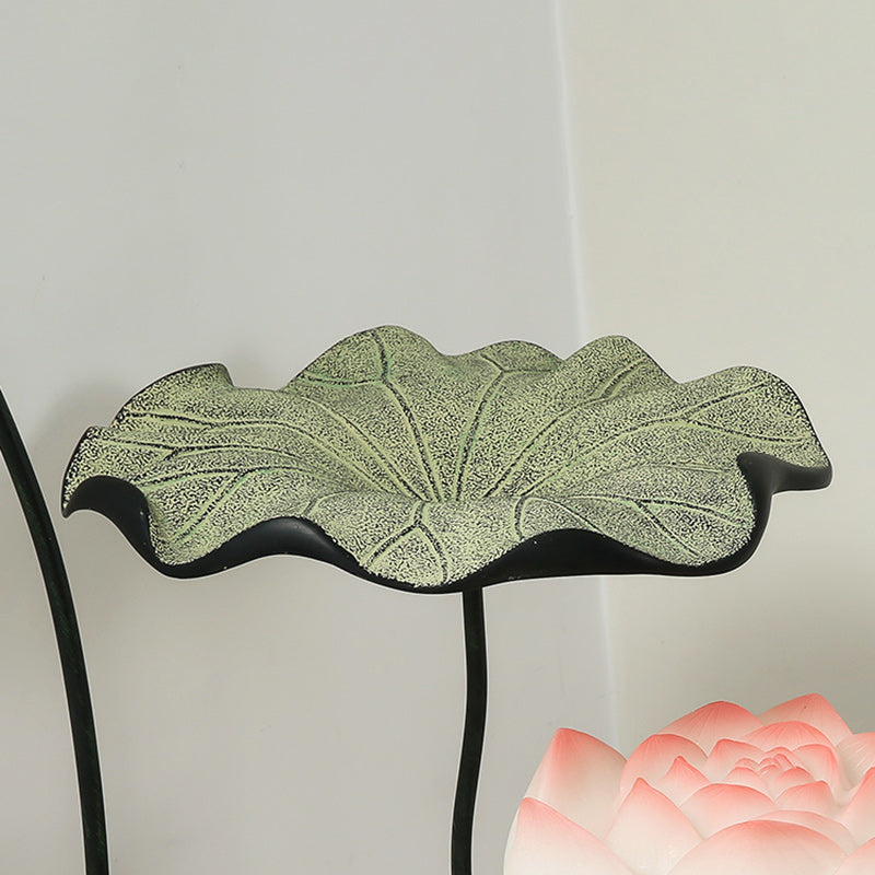 Round Lotus Flower Resin Floor Lamp