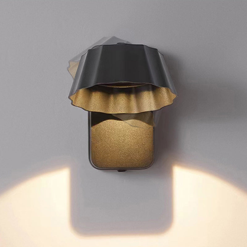 Distressed Round Square Aluminum Outdoor Light