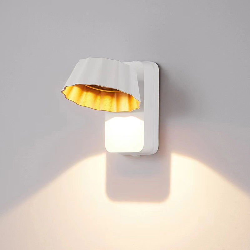 Distressed Round Square Aluminum Outdoor Light