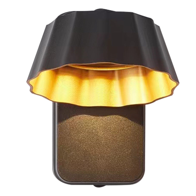 Distressed Round Square Aluminum Outdoor Light