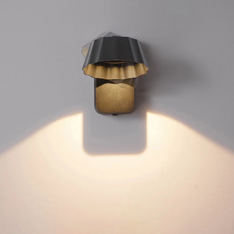 Distressed Round Square Aluminum Outdoor Light