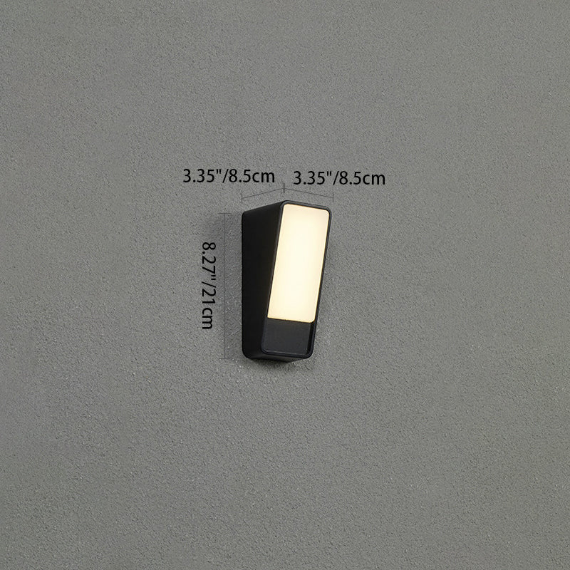 Tilted Rectangle Aluminum Garden Outdoor Light