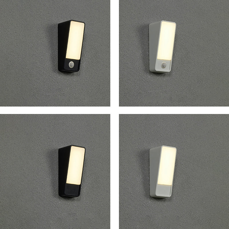 Tilted Rectangle Aluminum Garden Outdoor Light