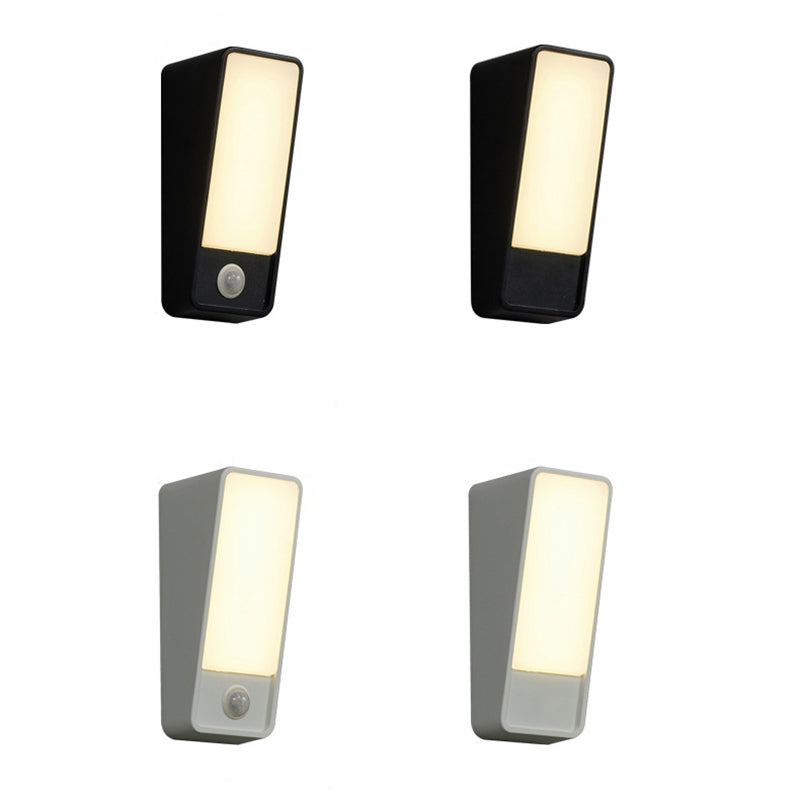 Tilted Rectangle Aluminum Garden Outdoor Light