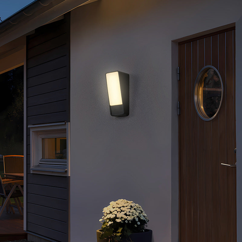Tilted Rectangle Aluminum Garden Outdoor Light