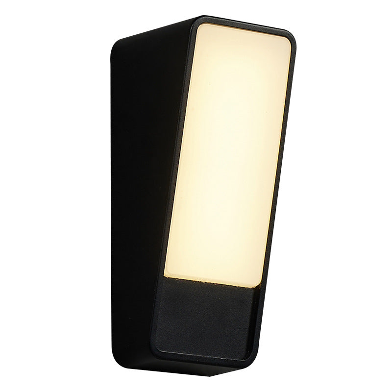 Tilted Rectangle Aluminum Garden Outdoor Light