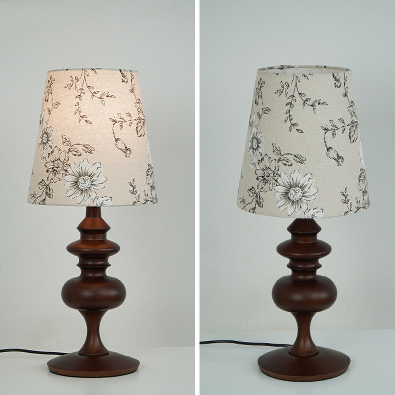 Crushed Flower Round Orb Table Lamp