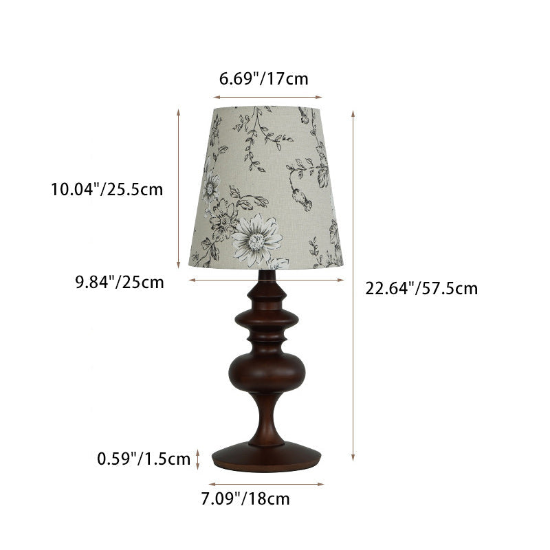 Crushed Flower Round Orb Table Lamp