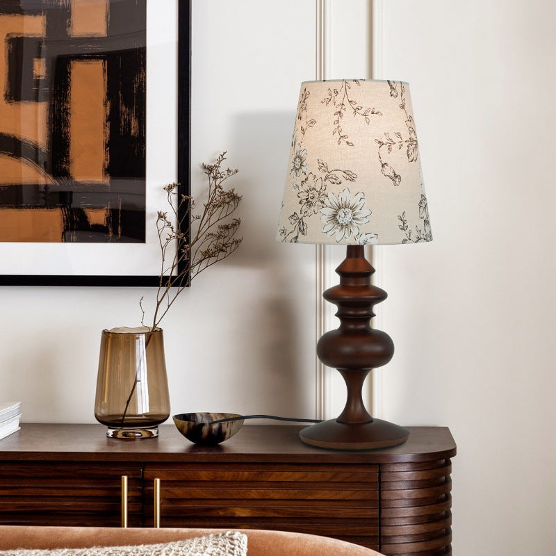 Crushed Flower Round Orb Table Lamp