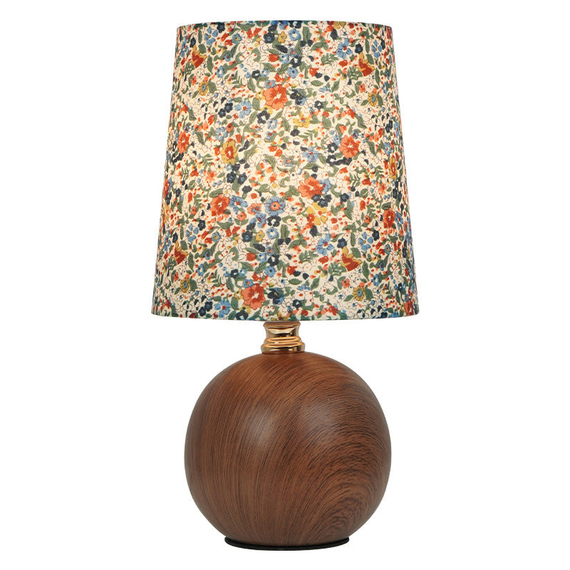Crushed Flower Round Orb Table Lamp