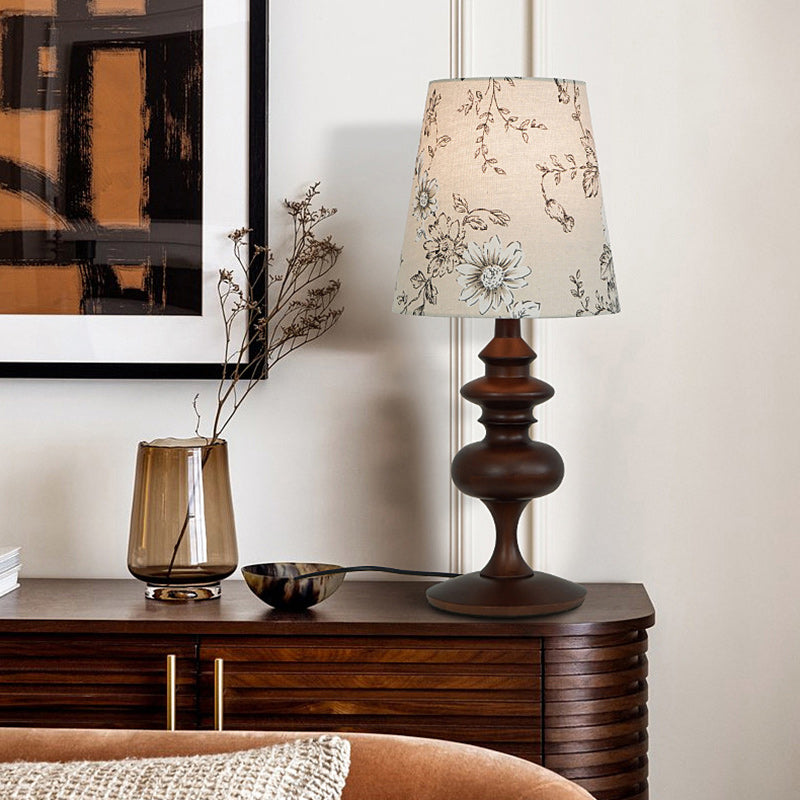 Crushed Flower Round Orb Table Lamp