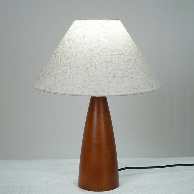 Crushed Cone Cylinder Fabric Table Lamp