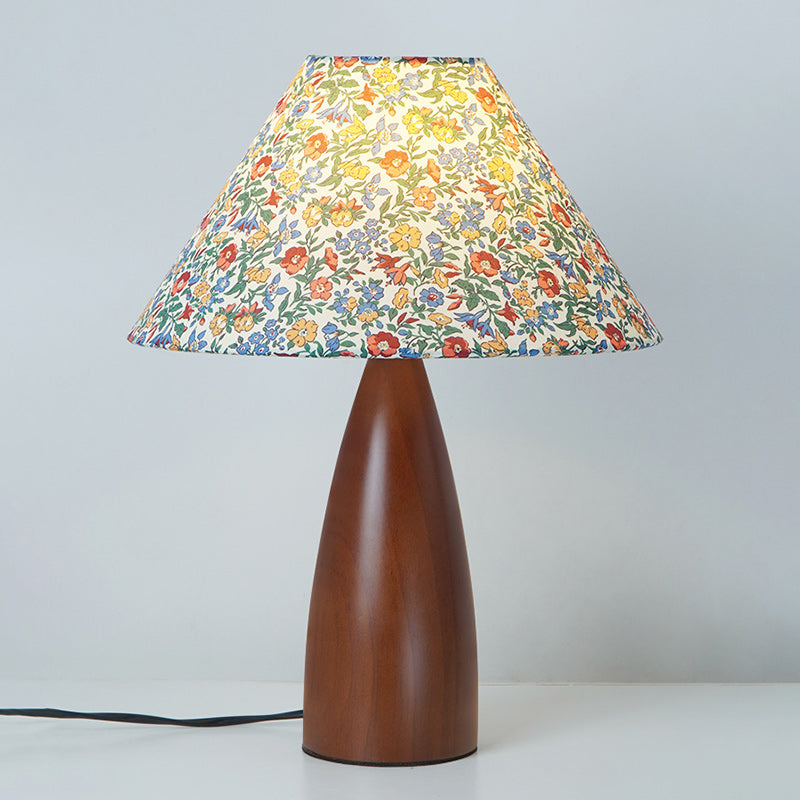 Crushed Cone Cylinder Fabric Table Lamp